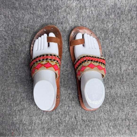 Beek by Two Birds Dove Slide Sandals Sz 6 Anthropologie Leather Boho - Picture 7 of 10